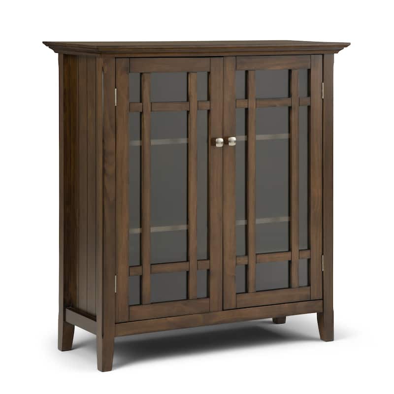 WYNDENHALL Freemont SOLID WOOD 39 inch Wide Transitional Medium Storage Cabinet - 42.2"h x 39"w x 17"d