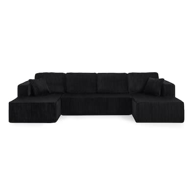Modular U shape Sectional Sofa,Modern Sleeper Couch with Chaise Lounge