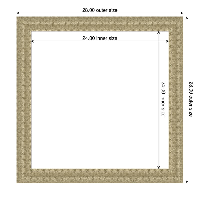 Amanti Art Mosaic Gold Framed Dry Erase Magnetic Board - 28 x 28 in - Mosaic Gold