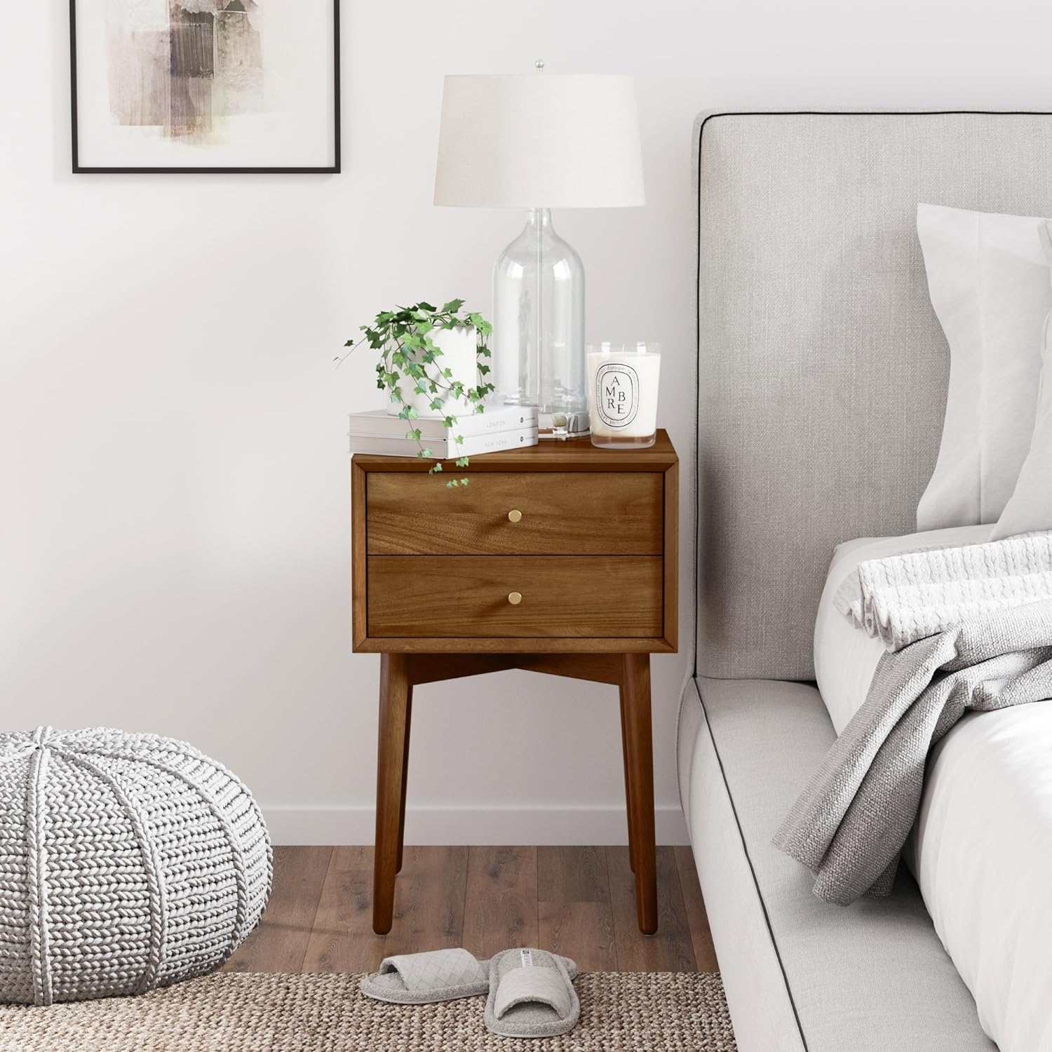 Small mid century modern nightstand sale