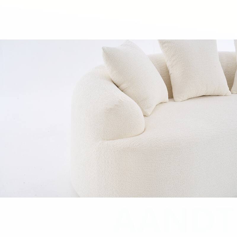 Chenille Fabric Loveseat Sofa