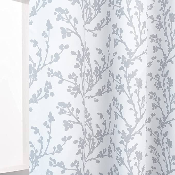 DriftAway Sarah Floral Tree Branch Pattern Blackout Window Curtain Grommet 2 Layer