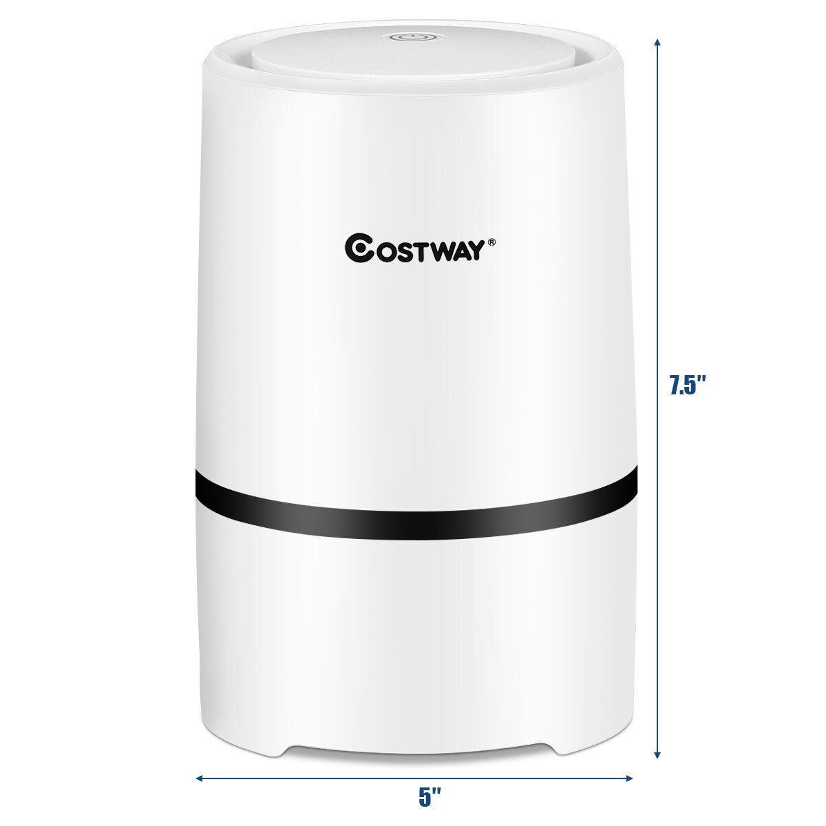 Costway Air Purifier Mini Ionic HEPA W 2pcs 3 in 1 Composite HEPA