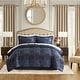 preview thumbnail 25 of 30, Croscill Galleria 4 Piece Comforter Set Navy - California King