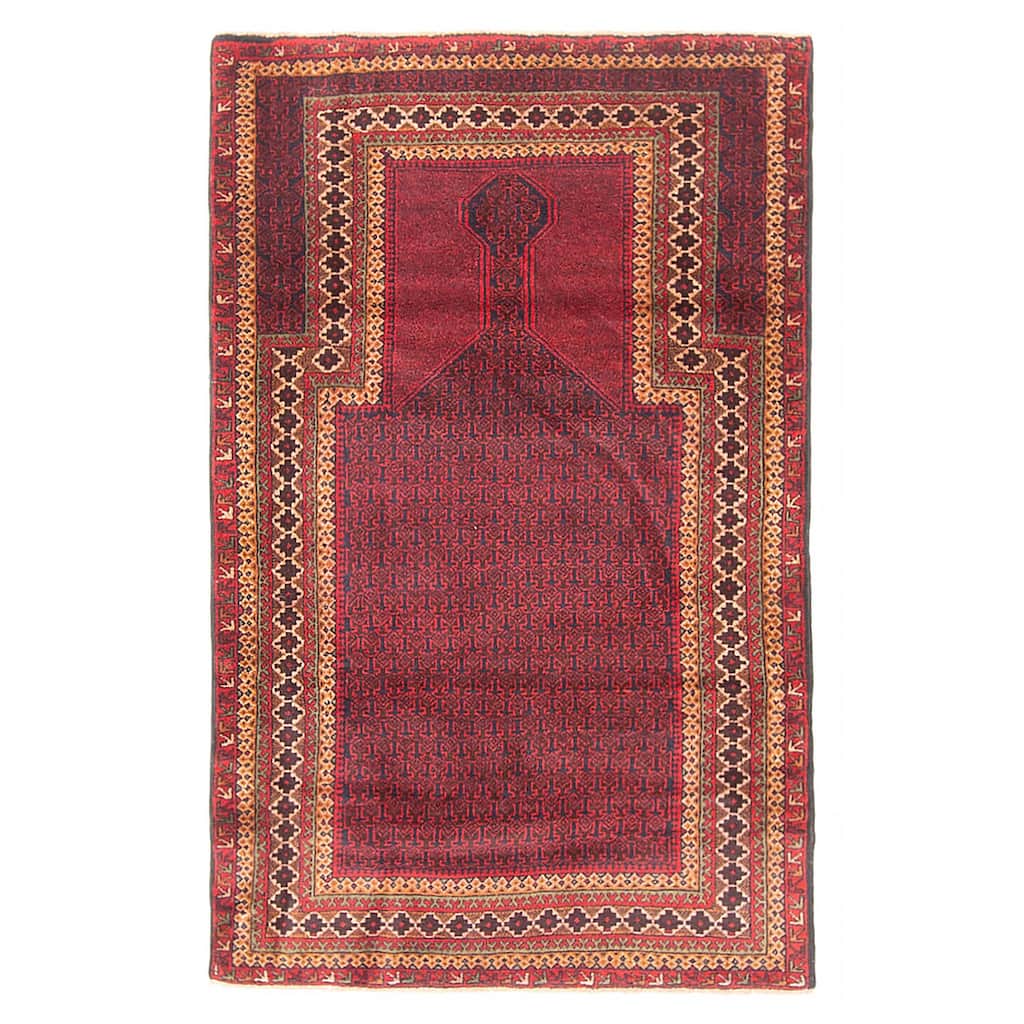 Teimani Burgundy Rug 3'0" x 4'9" - 3'0 x 4'9