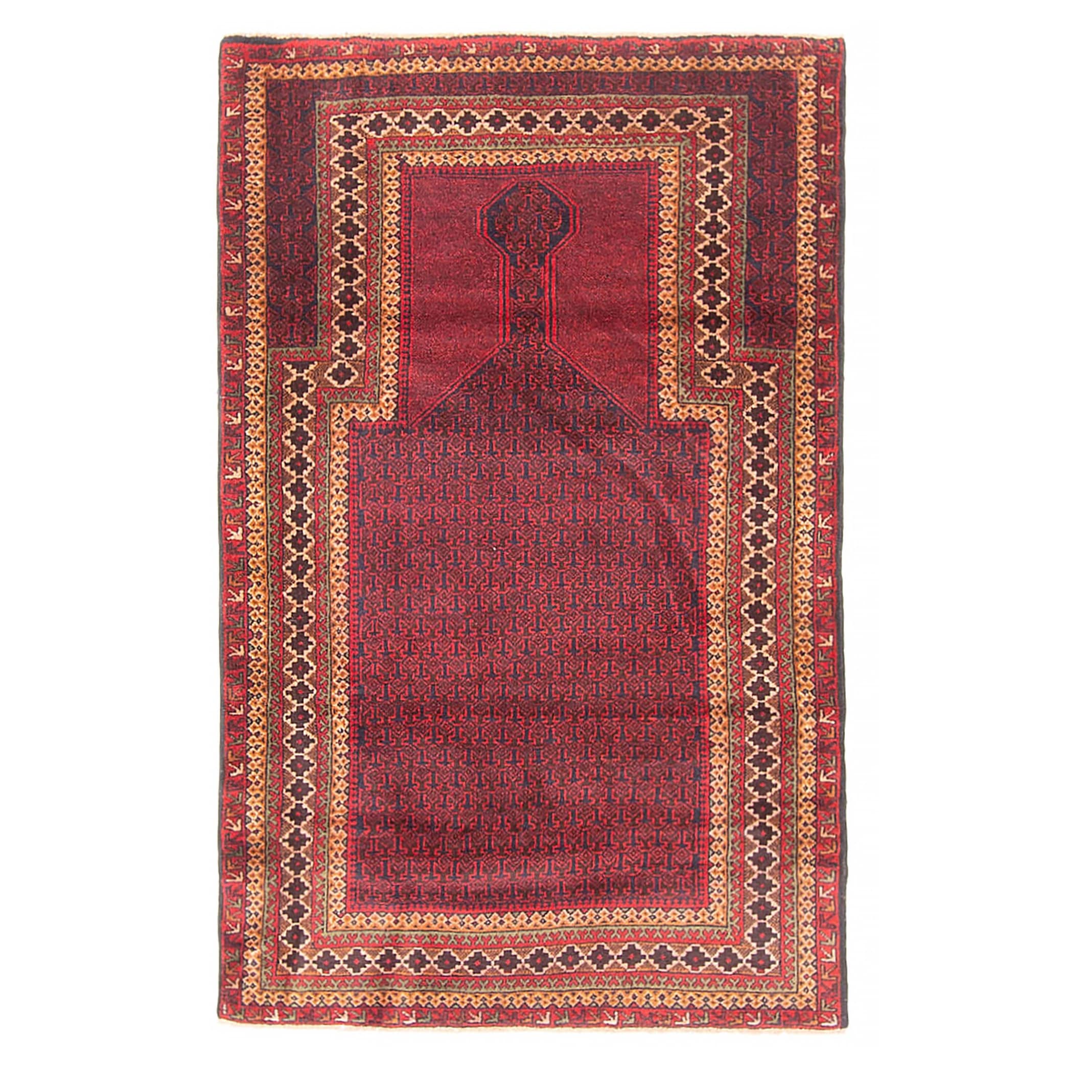 Teimani Burgundy Rug 3'0" x 4'9" - 3'0 x 4'9
