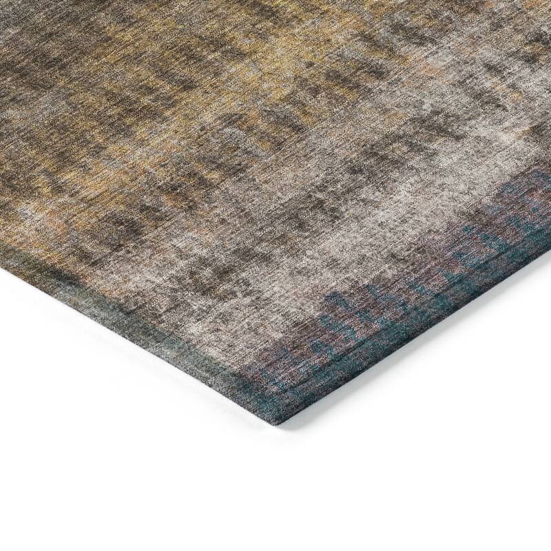 Machine Washable Indoor/ Outdoor Abstract Ombre Chantille Rug