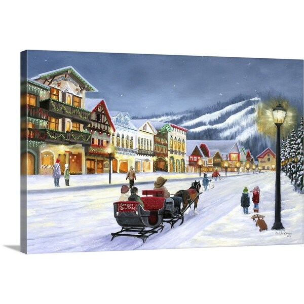 &quot;Christmas Village&quot; Canvas Wall Art - Overstock - 25492352