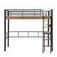 preview thumbnail 8 of 10, Twin Size Metal Loft Bed with Built-in Desk, Storage Shelf, Ladder, and Safety Guardrails, Ideal for Space-Saving Solutions