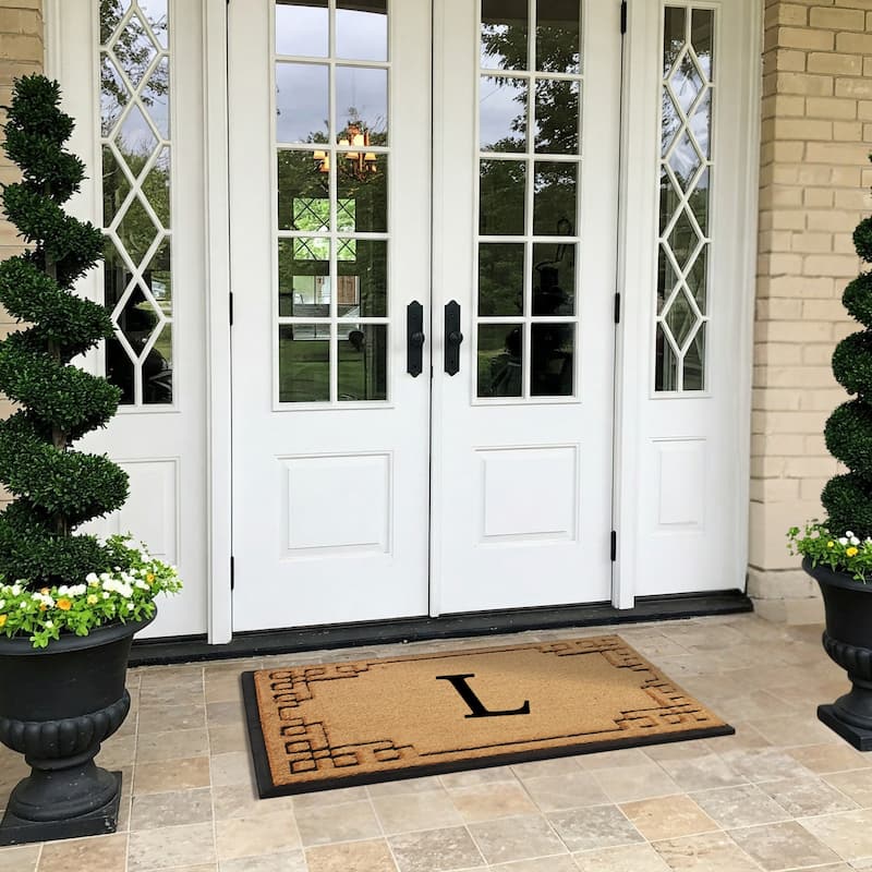 A1HC Natural Coir & Rubber Door Mat, Heavy Duty, Dirt Trapping, Long-Lasting Entrance Doormats,Thick & Durable Outdoor Entry Mat