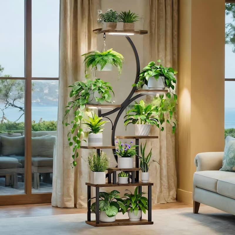 8 Tiered Plant Stand Indoor with Grow Lights