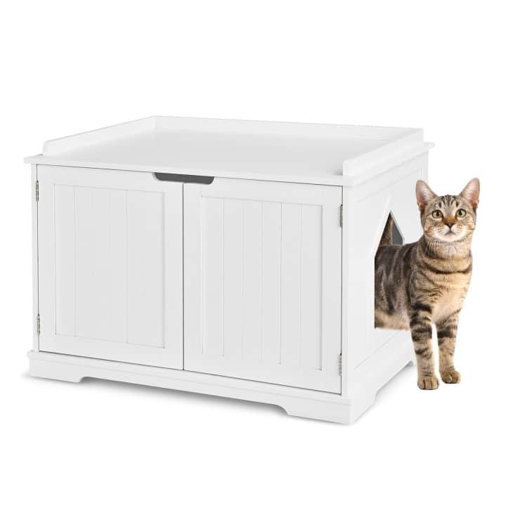 Multifunctional Cat House with Double Doors and Extra Countertop Space