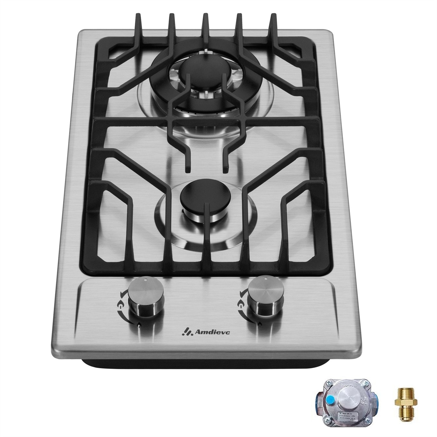 12 Inch 2 Burner Propane Gas Cooktop, Built-In Dual Fuel Stove Top - Bed  Bath \u0026 Beyond - 40042385, image size:1400x1400