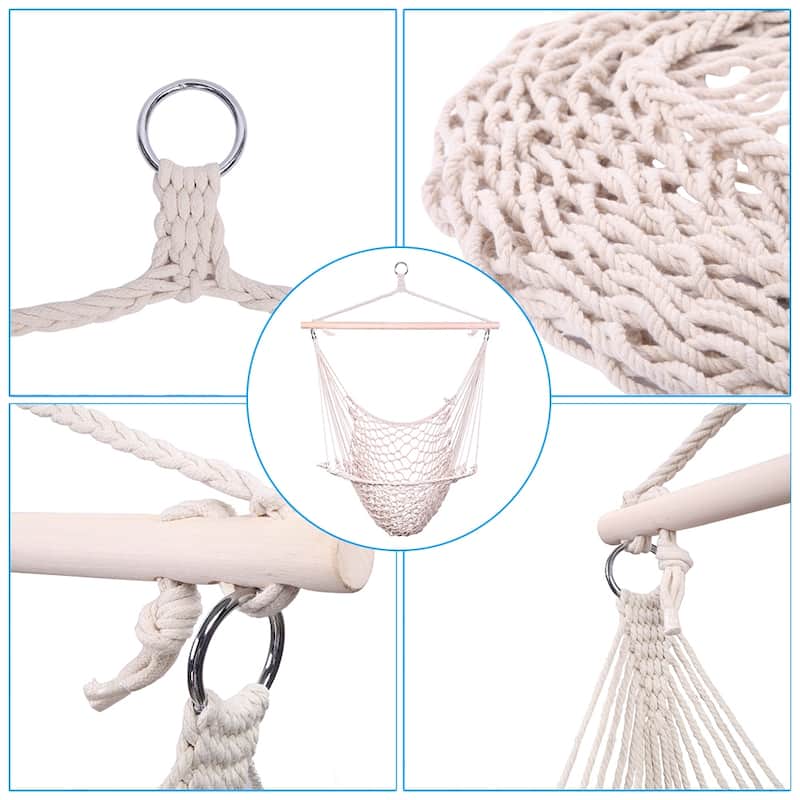 35" Cotton Hanging Rope Air/Sky Chair Swing
