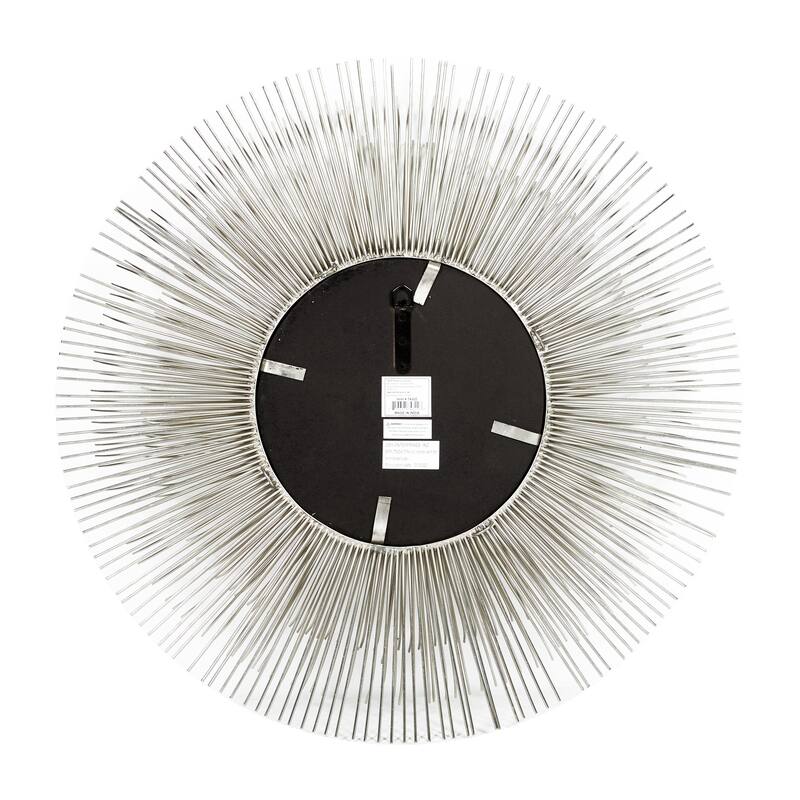 Metal Starburst Room Wall Mirror - Silver - Roche River Decor