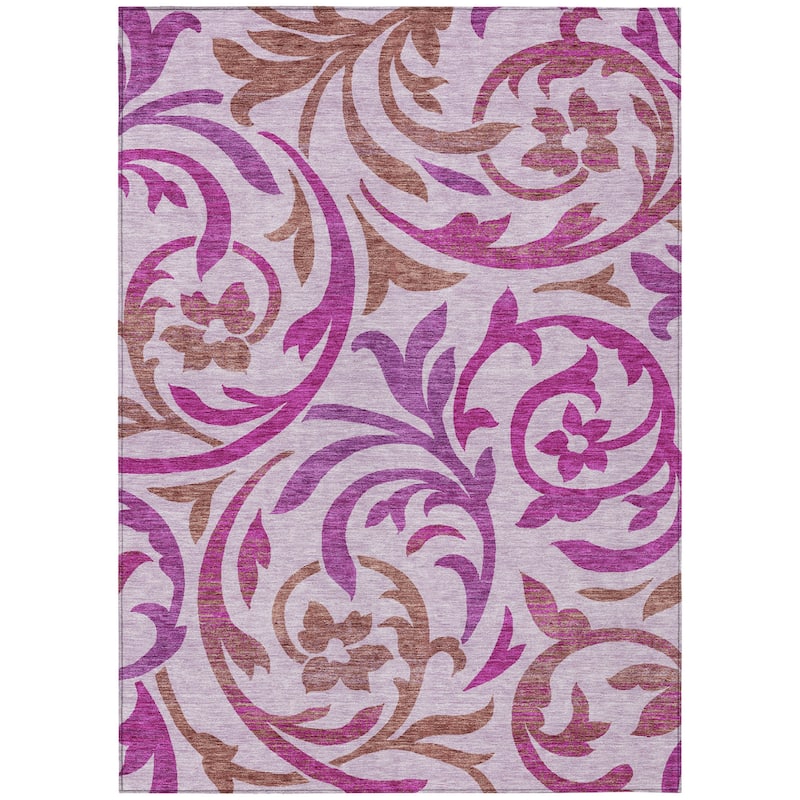 HomeRoots Floral Transitional Rectangle Outdoor Rug