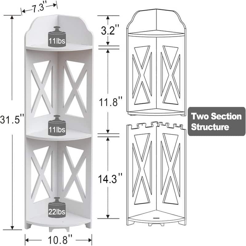 Corner Shelves for Bathroom Storage