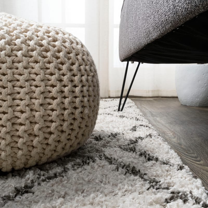 JONATHAN Y Algaida Diamond Trellis Shag Area Rug