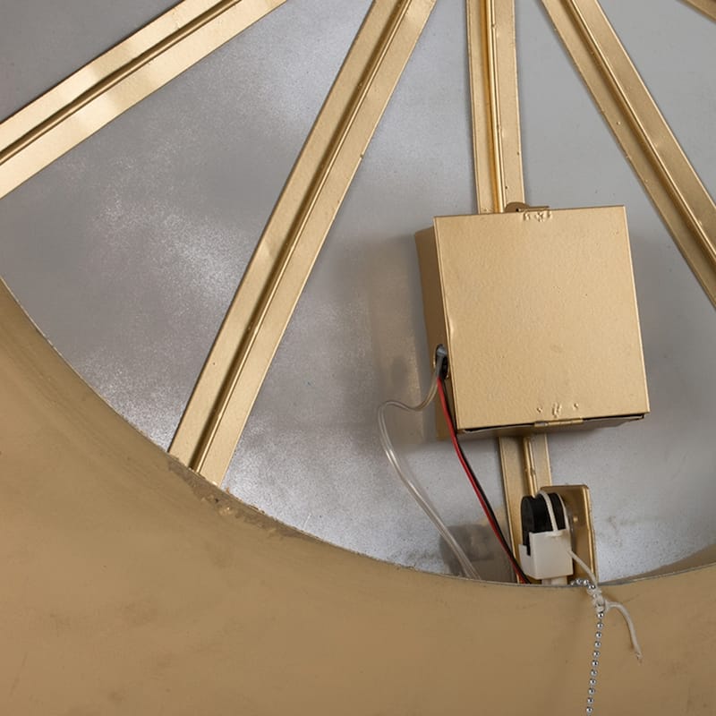 LED Lighted Wall Mirror - Decorative Accent - Gold