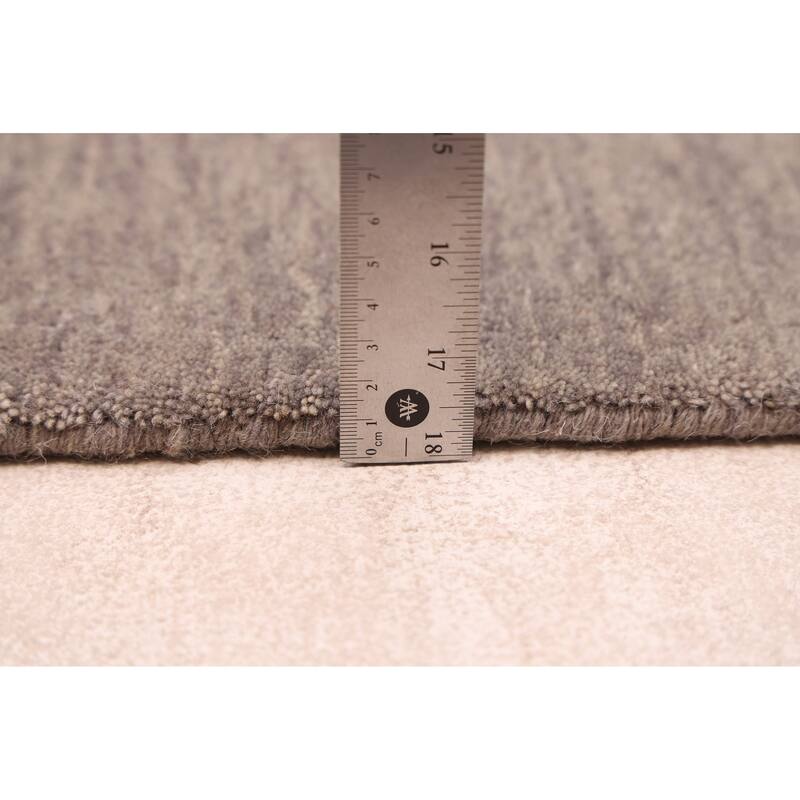 ECARPETGALLERY Hand Loomed Kashkuli Gabbeh Grey Wool Rug - 5'0 x 7'10