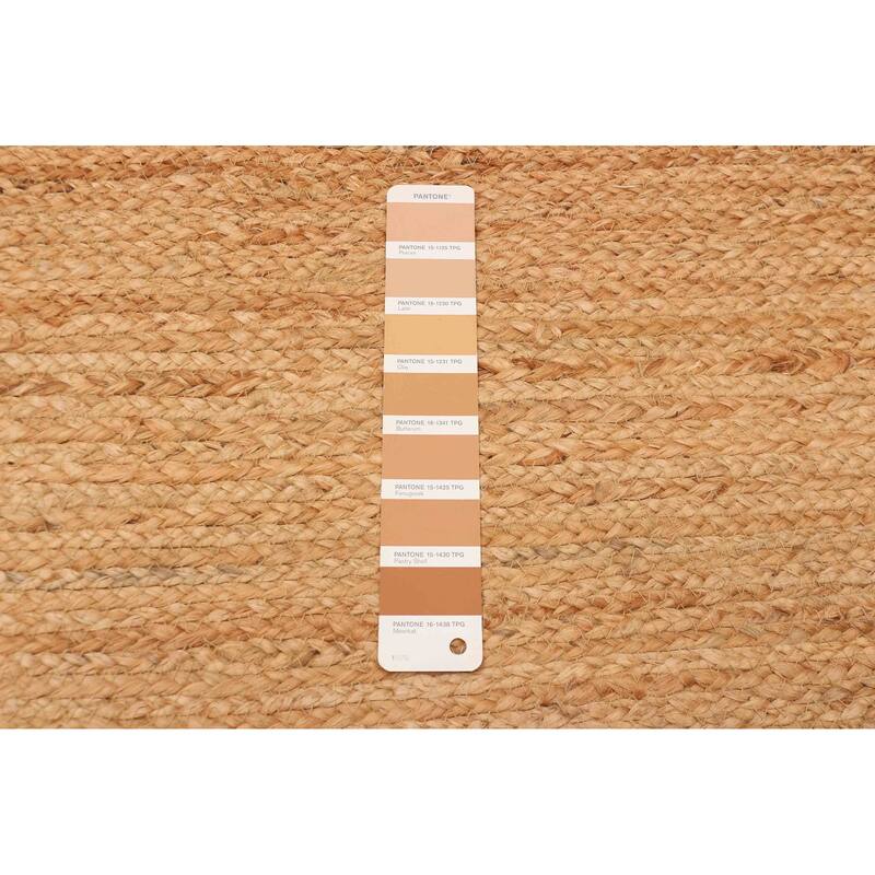 ECARPETGALLERY Flat-Weave Palas Denizli Tan Jute Kilim - 8'0 x 8'0