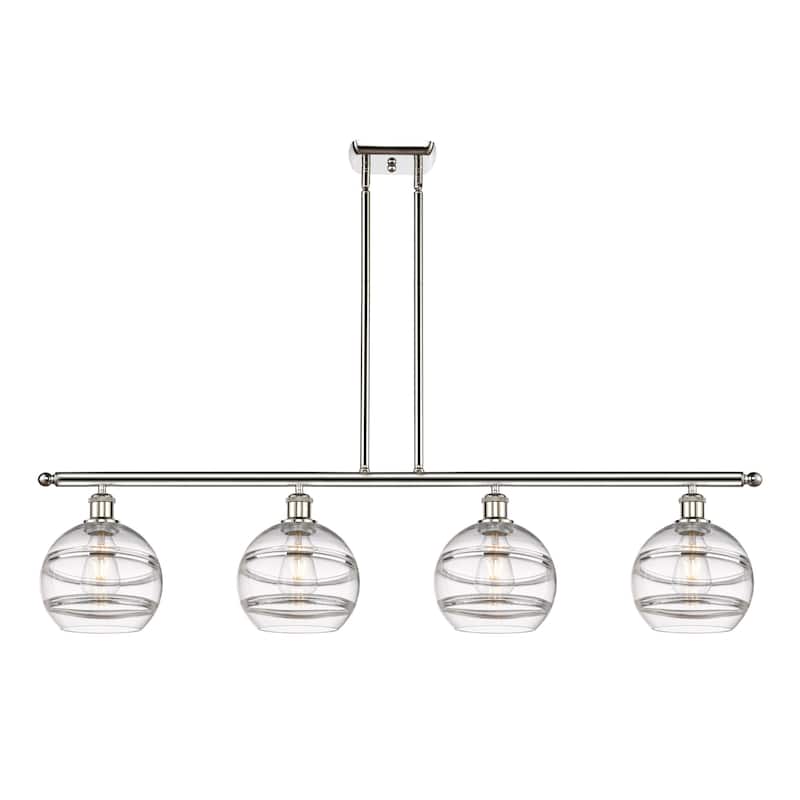 Innovations Lighting 516-4I-10-48 Rochester Linear Rochester 4 Light - Polished Nickel / Clear