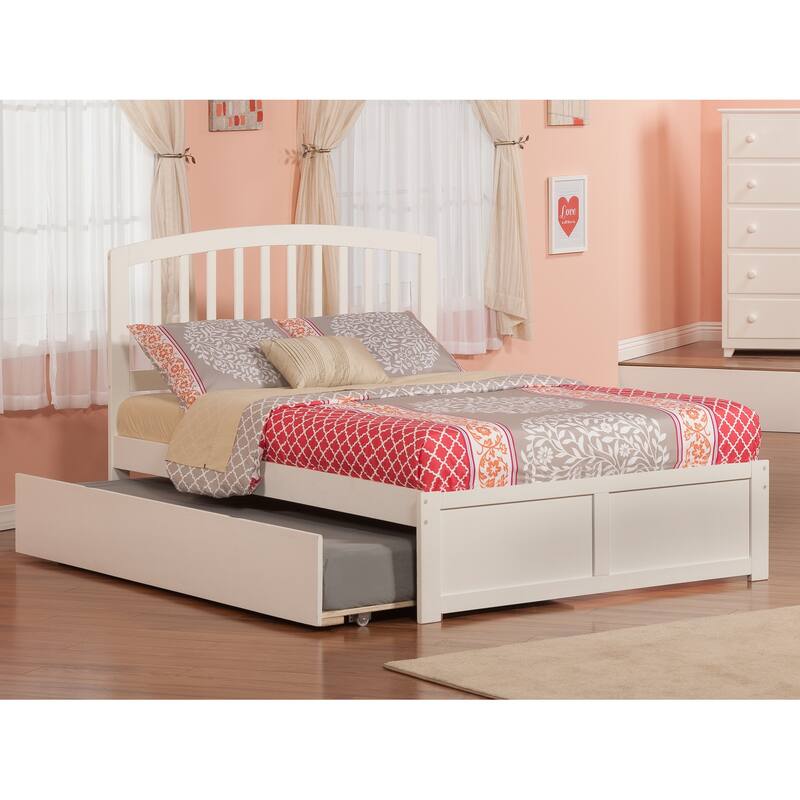Richmond Bed with Footboard and Twin XL Trundle - White - Queen
