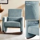 preview thumbnail 20 of 33, Julia 29.5"W Modern Solid Wood Nursery Rocking Chair with Lumbar Pillow Set of 2 by HULALA HOME