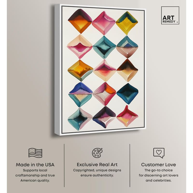 Diamond Grid Canvas by Art Remedy