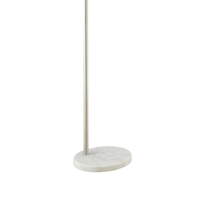 Jamison Chrome Drum Shade Arc Adjustable Floor Lamp