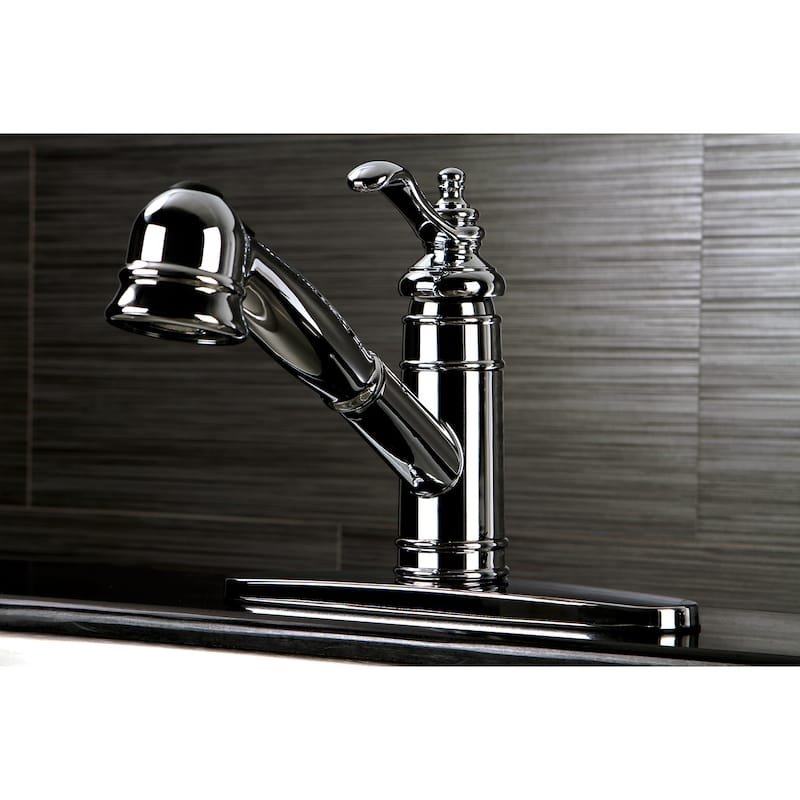 Kingston Brass Templeton 1-Handle Pull-Out Kitchen Faucet - Polished Chrome