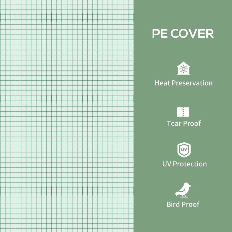 Portable Greenhouse, Outdoor Hot House Plant Flower Greenhouse with 4 Tier Shelves, PE Cover, Green