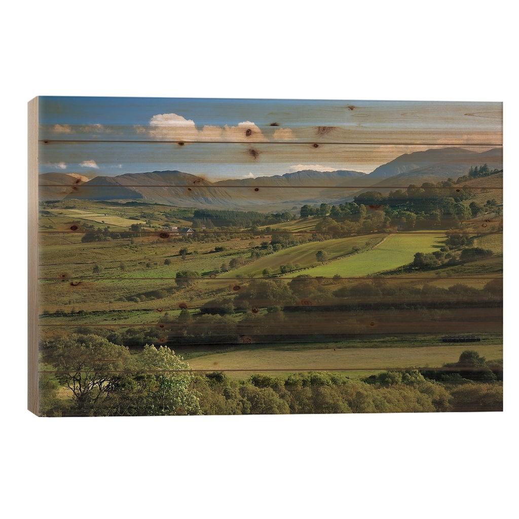 Finn Valley, Co Donegal, Ireland, View Of Verdant Landscape Print On Wood by Irish Image Collection - Multi-Color