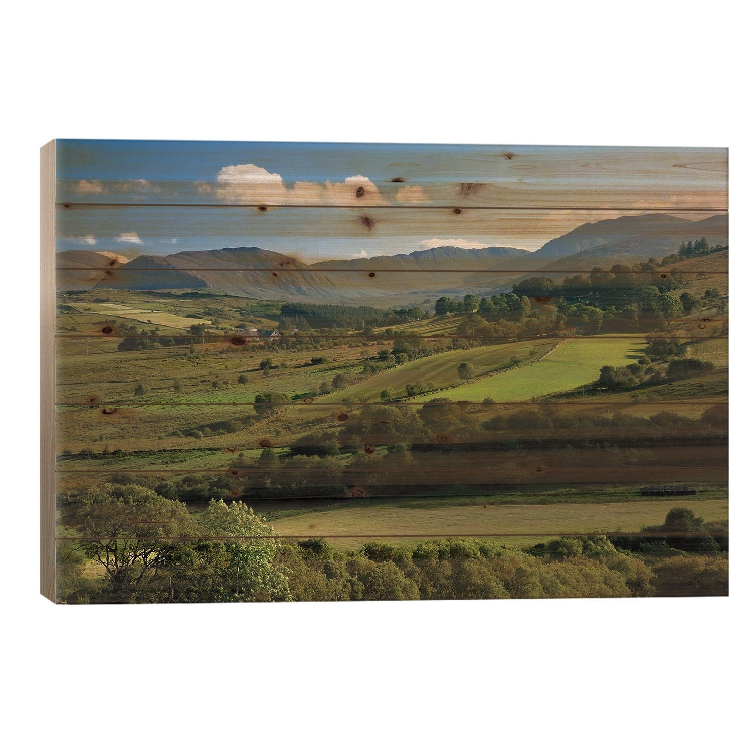 Finn Valley, Co Donegal, Ireland, View Of Verdant Landscape Print On Wood by Irish Image Collection - Multi-Color