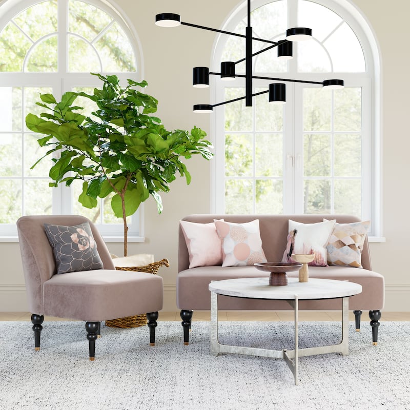 Barmas Coffee Table White & Silver