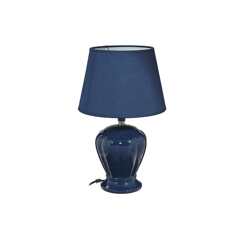 Ceramic Table Lamp With Shade 14.6" (Sapphire)