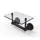 preview thumbnail 7 of 14, Allied Brass Washington Square Collection Two Post Toilet Tissue Holder with Glass Shelf
