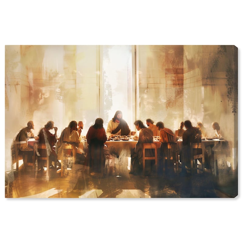 Supper in His Light Canvas by Art Remedy, Gallery Wrapped - 45" x 30"