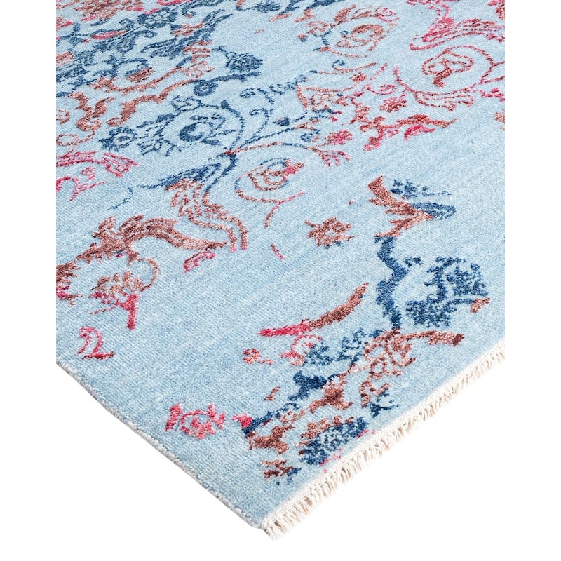 Ikat One-of-a-Kind Hand-Knotted Area Rug - Rust, 8' 2" x 10' 2" - 8' 2" x 10' 2"