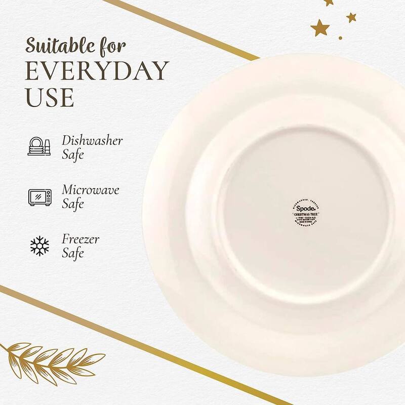 Spode Set of 4 Christmas Tree Tartan Plates