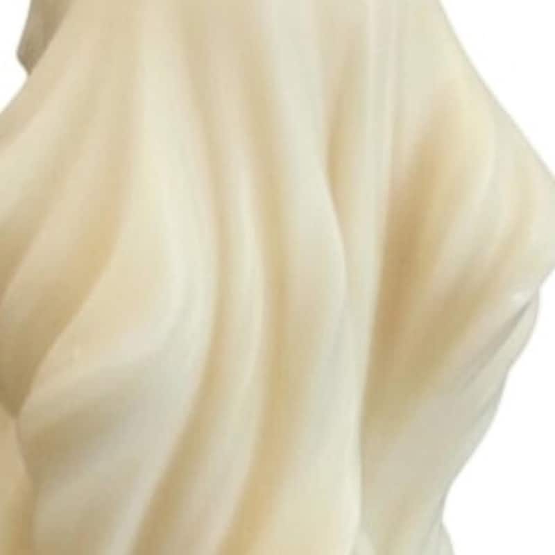 4" White Sandalwood Scented Dimensional Twist Candle