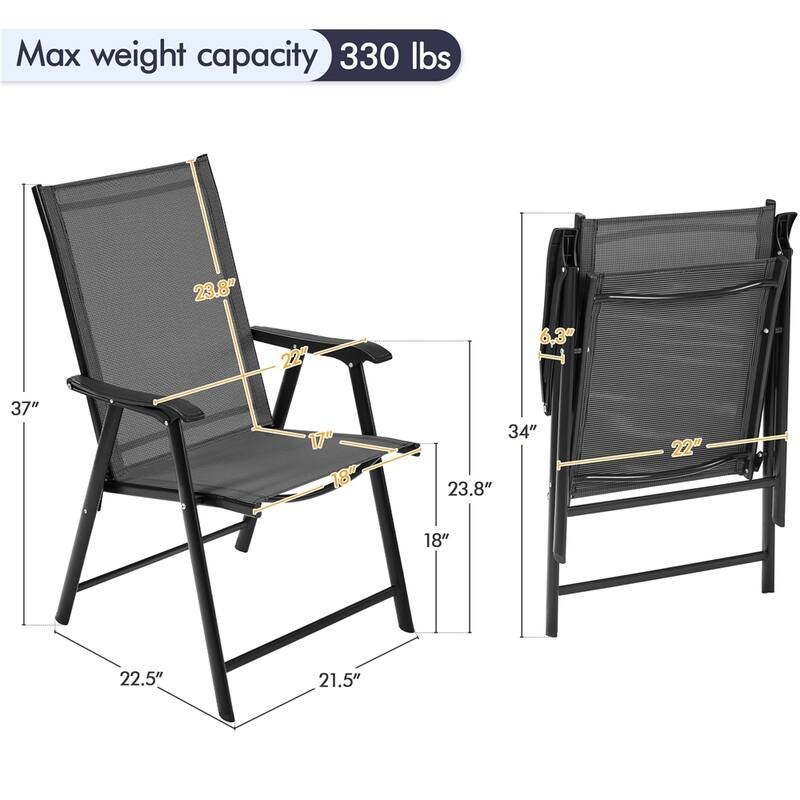 Yaheetech 2pcs Folding Dining Chairs Patio Dining Chairs