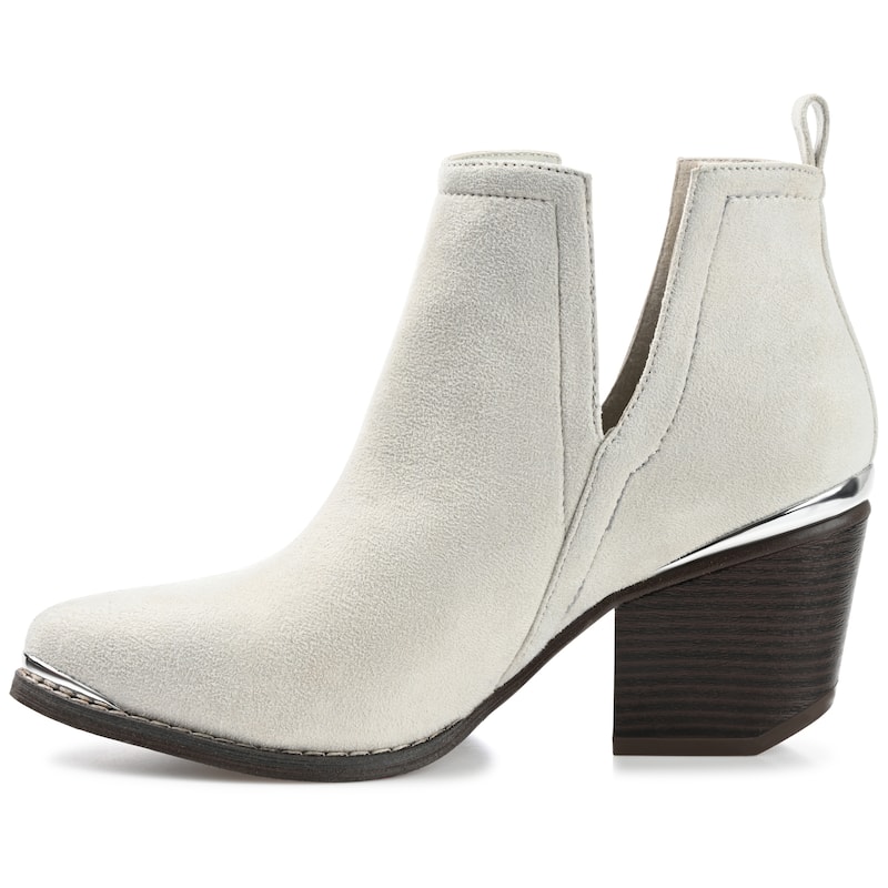 Journee Collection Women's Issla Pull On Stacked Heel Booties