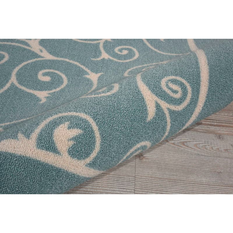 Nourison Scrolling Ivory Vines Indoor/ Outdoor Area Rug