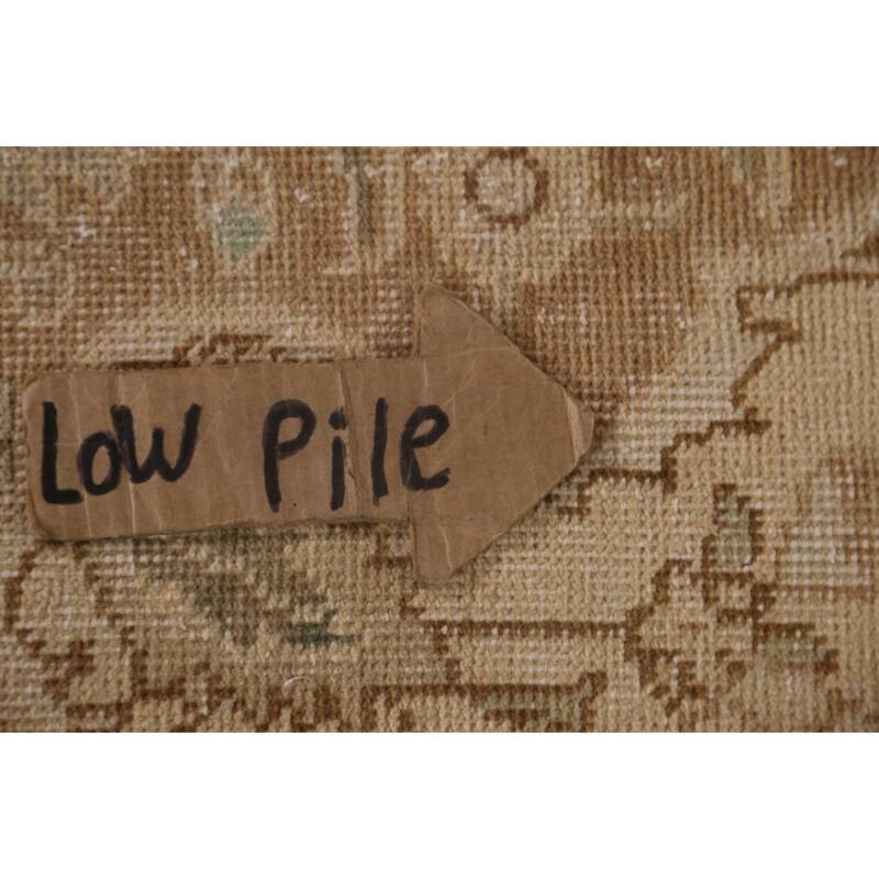 Vintage Distressed Tabriz Persian Area Rug Hand-knotted Wool Carpet - 9'10" x 12'8"