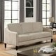 preview thumbnail 3 of 11, Trapper Contemporary Fabric Sloped Arms 2-Piece Sofa Set by Furniture of America
