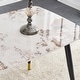 preview thumbnail 13 of 11, 5-Piece Kitchen Table Set with 4 PU Curved Chair Cushion, Dining Table Set with Marble Table Top for Dining Room