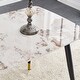 preview thumbnail 11 of 13, Modern Sintered Stone Dining Table Set for 4, 5 Piece Marble Dining Table Set, Kitchen Room Set with 4 Chairs and Metal Legs