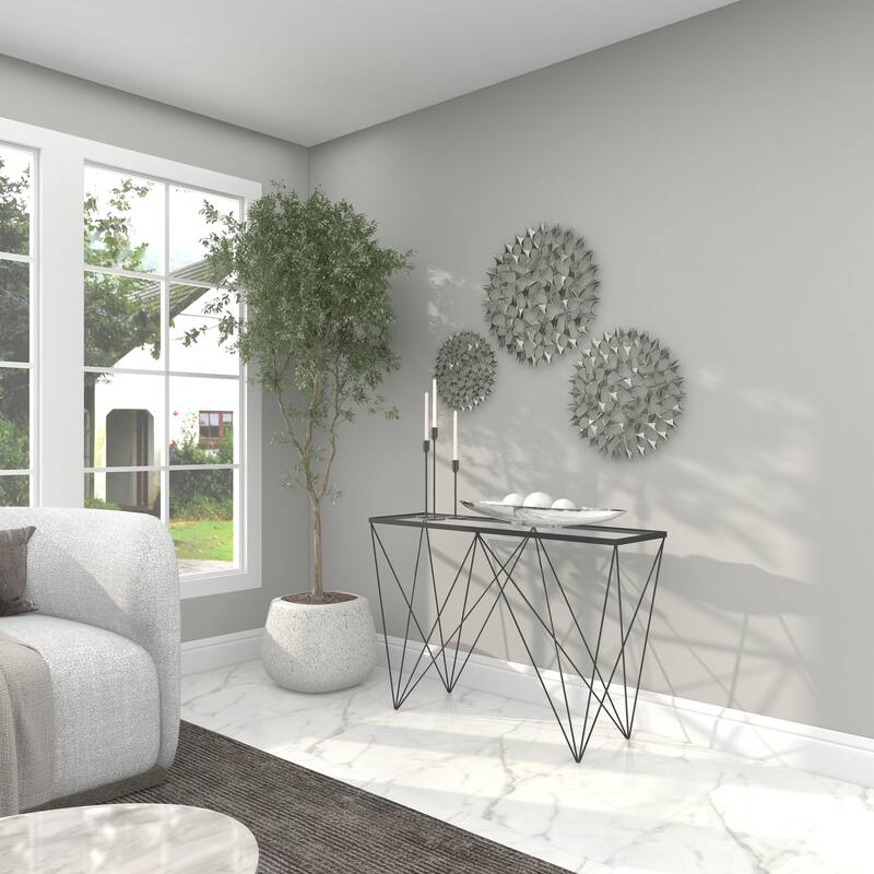 Silver Aluminum Metal Living Room Decor Tray