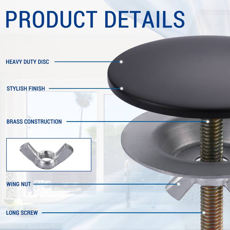 WOWOW Sink Hole Cover Fits 0.31 to 1.89" Holes, Easy Install